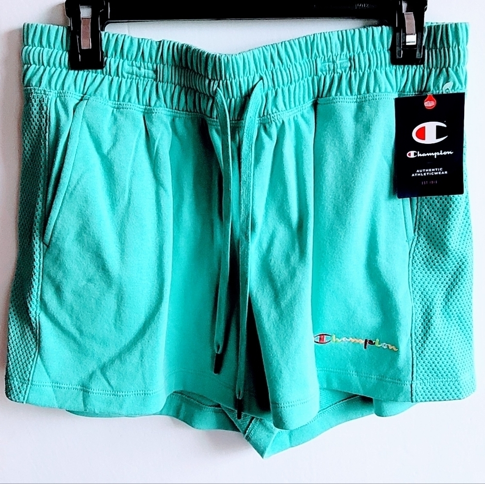 Champion Drawstring Waist Shorts Teal Large